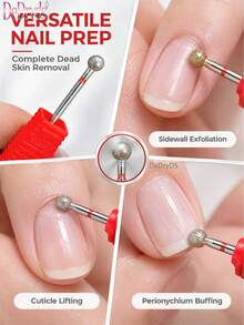 DeDryDS 1pc Russian Cone Diamond Nail Drill Bit, For Cuticle Removal, Electric Nail Drill Accessory - Multicolor - View 5