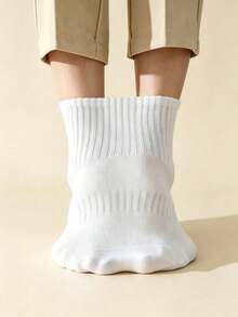 Men's Mid-Calf Socks, All-Season Cotton, Sweat-Absorbent, Breathable, Odor-Resistant, Business Socks, Elastic, Comfortable, Convenient, Disposable - Multicolor - View 2