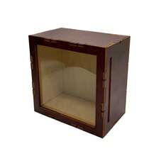 1pc Minimalist Wooden Cube Display Storage Box, Transparent Front Panel Independent Display Cabinet, Suitable For Desktop Bookshelf, Home Decor Small Ornaments Collectibles Decoration - Multicolor - View 6