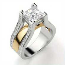 Elegant Luxury Ring, Classic Dual-Tone Unisex Ring, Suitable For Weddings And Banquets, Perfect Holiday Gift - Silver - View 1