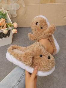 Women Home Slippers - Chocolate Brown - View 1