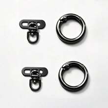 2-In-1 Compact Mini 360° Rotating Ultra-Thin Stainless Steel Phone Lanyard Clip + Ring Buckle, Multi-Color DIY Side-Hang Single-Hole Metal Connector Plate, Anti-Drop Finger Strap Phone Charm Decor, Creative Personalized Phone Lanyard Connector, Phone Case Back Adhesive Pad Fixed Bracket Universal Phone Accessory - Multicolor - View 16