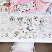 1pc Kawaii Japanese Style Maid Girls PU Leather Desk Mat, Cute Cartoon Character Large Waterproof Mouse Pad, Non-Slip Waterproof Stain-Resistant Desktop Protector, Lovely Table Decor For Girls Bedroom - View 10