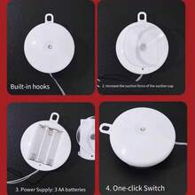 Christmas LED Suction Cup Window Hanging Lights, Star Reindeer Tree Shaped Warm White Fairy Lights, Christmas Holiday Home Decor - Suction Cup Light - View 7