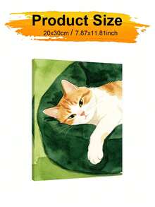 DIY Digital Oil Painting Kit - The Cat On The Sofa, Beginner Canvas Art Handmade Painting Craft, Home Decor For Living Room, Bedroom, Holiday Gift, Includes Painting Tools. - Sets - View 10