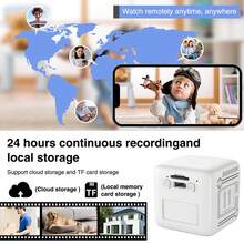 Kamera Keamanan Mini Dalam Ruangan HD 1080P Sudut Lebar 130° Kamera Pemantauan WiFi Deteksi Manusia AI Alarm Real-Time Penglihatan Malam Inframerah 940nm Perekaman Berulang Penyimpanan Lokal & Cloud Pemasangan Mudah Cocok Untuk Rumah Toko Kantor Pemantauan Hewan Peliharaan [O-KAM Pro] - MultiWarna - View 12