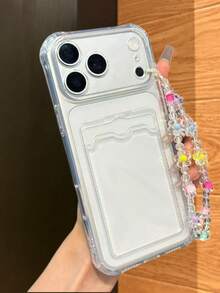 日常通勤必備 耐用透明 TPU 手機殼附卡槽 彩色花卉手機掛繩 男女通用 防摔 防滑 耐刮 適用 Apple 17/17 Air/17 Pro/17 Pro Max、16/15/14/13/12/11/Pro/Pro Max/Plus、S20-S26 系列、18/18 Pro/178 Pro Max 生日禮物 節日禮物 好友禮物 - 無色 - 查看 6