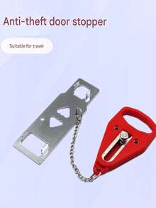1pc Portable Door Lock, Home Security Door Lock, Travel Lock, Increase Safety And Privacy, Suitable For Travel, Hotel, Home, Apartment, University - Multicolor - View 13