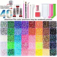 60 Colors Jelly Flat Resin Rhinestones Luxury Set, Contains 48,000 Resin Rhinestones, DIY Handmade Material Kit; Suitable For Hat, Cup Rhinestone Decoration, Diamond Painting, Versatile Application - Multi-color a - View 8