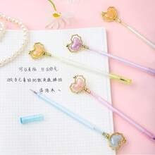 4PCS Heart-Shaped Beads Neutral Pens, Cute Highly Attractive Design Gift Pens, Signature Pens, Student Stationery - Multiple Styles - View 5