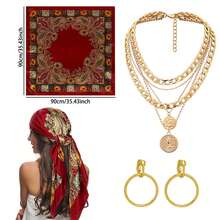 Dance Performance Accessories - Pirate Accessories (Bandana + Necklace + Earrings) - View 8