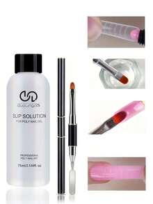 Duolingdai Slip Solution Tool Kit Is Available For Your Choice. The 75ml Nail Polish Lubricating Liquid Is Suitable For Doing Manicures And Comes With Brushes And Other Tools In The Kit. - Multicolor - View 3