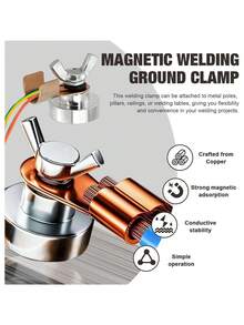 Magnetic Grounding Clamp For Welding, Welder Magnetic Grounding Clamp, Efficient Welding Support And Connection Grounding Fixture - A - View 3