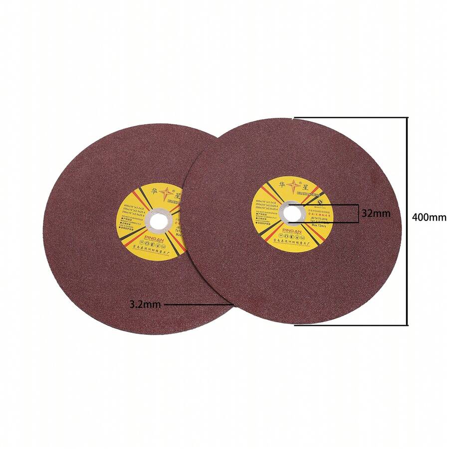 Roda Pemotong 400mm untuk Logam, Baja Tahan Karat, Resin, Cakram Pemotong, Mata Pisau Gergaji untuk Mesin Pemotong - A - View 1