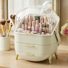 LIVINGANDHOME 14 Colors Multi-Function Makeup Storage Case, Cosmetics Organizer, Jewelry Organizer Case, Finishing Box, Makeup Storage Box, Cosmetic Box, JewelryBox, Makeup Organizer, Makeup Storage Organizer,Cabinet Decorative - Light Green - View 3