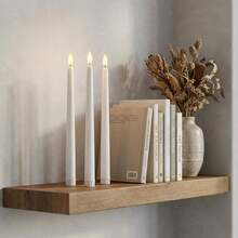 Flameless Flickering Taper Candles With Remote Control Timer, Battery Operated (Batteries Not Included), Long-Lasting, Perfect For Party And Creative Craft Decoration, Suitable For Party, Wedding, Holiday And Home Decor - Multicolor - View 6
