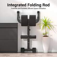 Roman Chair Back Extension, Folding Roman Chair Bench, Strength Training Supplies, Adjustable Lower Back Extension Machine for Lower Abdomen - Schwarz - Übersicht 8