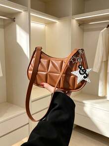 Ladies' New Versatile Underarm Bag - Korean Version With Diamond Pattern, Crossbody Bag, Solid Color, Easy And Elegant Texture, Single Shoulder Bag - Multicolor - View 2