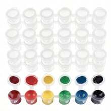 120 hộp đựng sơn rỗng, hũ sơn acrylic mini có nắp, hộp đựng sơn rỗng 6 ngăn (2/3/5ml), hộp đựng sơn di động phù hợp cho học sinh vẽ nghệ thuật - A - Xem 8
