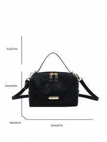 1pc Solid Color Square Bag, Casual Minimalist And Fashionable, Suitable For Daily Outings And Travel, Can Easily Accommodate Daily Essentials. Multi-Functional Item, Suitable For Various Styles And Occasions. - Multicolor - View 9