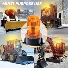 30pcs Amber LED Forklift Warning Light Bar, Suitable For DC 12-24V Construction Vehicles, Lawn Mowers, Tractors, Golf Carts, Trailers, Hardwired Connection, Screw Mounting, IP65 Waterproof - Light - View 7