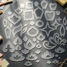 54 قطعة من قوالب ماندالا شفافة من مادة PET، قوالب إنشاء فني يدوي DIY (14 تصميم نمط أساسي، 4 تصاميم داخلية صغيرة إضافية، 3 أحجام)، مثالية للرسم بالنقط، الأنماط الهندسية، فن الماندالا، خياطة الأقمشة اليدوية، مشاريع الحرف اليدوية الإبداعية DIY - كلاسيكي - مشاهدة 6
