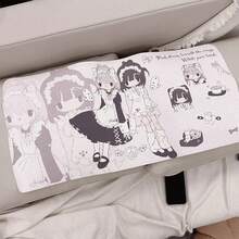 Japan Cute Maid Leather Mouse Pad, Big Kawaii Y2k Girls Desktop Mat, Oversized Anime Gaming Keyboard Pad, Non-Slip Waterproof Pads, Extended Desktop Protective Mat, Suitable For Home Office Decor - View 5