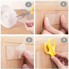 1PC High Viscosity Nano Double Sided Tape, Paste Items Without Traces Without Damaging Walls, With Strong Adhesive, More Solid Than Hooks, Washable Double Sided Tape, Reusable Waterproof Double Sided Tape For Multi-Scene Use - View 5