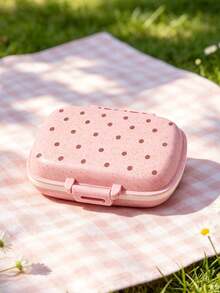 Polka-Dot Pill Box/Jewelry Box; Portable, Airtight Pill Case.--With Polka-Dot Pattern, Easily Fits In Pockets, Handbags And Wallets, 8-Compartment Pill Storage Box, First Choice For Nurse's Day Gift, Portable Medication Manager For Daily, Outdoor And Dormitory Use, Multi-Functional First Aid Kit, Suitable For Travel And Outdoor Activities, Christmas, Halloween, Thanksgiving Gifts - Multicolor - View 9
