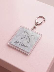 1Pc/12Pcs Greek Mythology Twelve Main Gods Theme Square Acrylic Keychains, Including Zeus, Hera, Ares, Athena, Apollo, Artemis, Hephaestus, Aphrodite, And Dionysus Mythological Symbol Design, Fashion Bag Pendant, Suitable For Mythology Fans Gift, Classic Collection, All Season Use - Multicolor - View 17