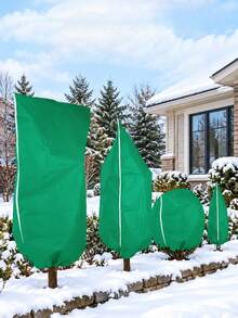 Multifunctional Plant Frost Cover, Multiple Sizes Available, Breathable, Washable And Reusable, Outdoor Green Plants Winter Low Temperature Frost Protection Cover, Thickened Gardening Frost Protection Fabric - Multicolor - View 1