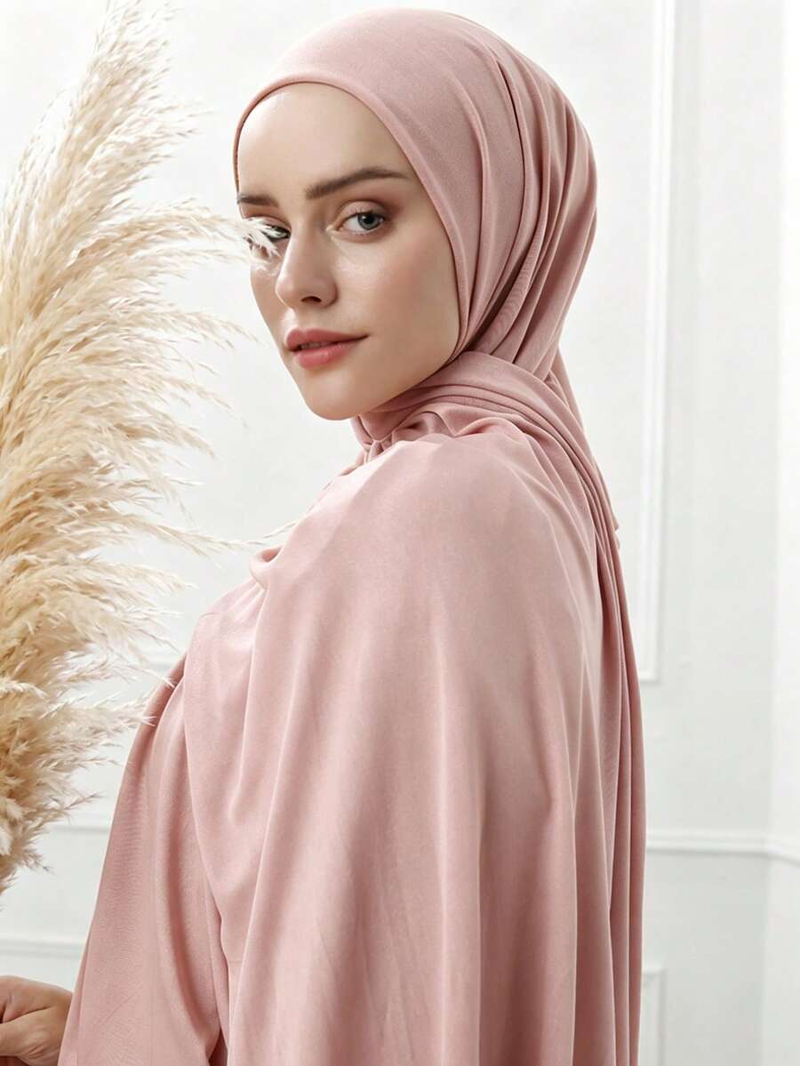 1PC Women's New Solid Color Large Size Hijab Headscarf Long Scarf Casual Soft