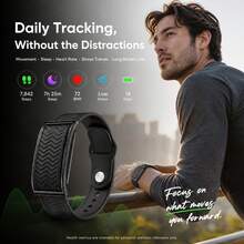 JIAYAOO Screen-Free Fitness Band For Men And Women, Lightweight Wellness Tracker With Heart Rate And Sleep Tracking, 10-Day Battery Life, App-Based Activity Insights, Minimalist Smart Bracelet For Daily Wear,Compatible With IOS & Android - View 6