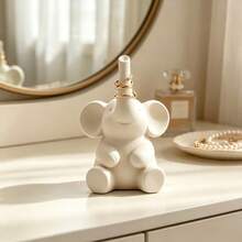 1Pc Cute Elephant Ring Holder, Decorative Jewelry Stand For Rings Earrings Bracelets, Dressing Table Trinket Display Organizer, Home Decor & Birthday Gift - Multicolor - View 1