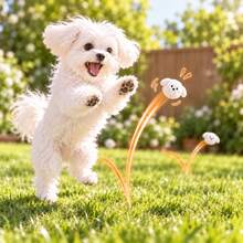 10pcs/1pc Cute Puppy Bouncy Squeaky Pet Ball, Durable Slow-Rebound Interactive Chase Gift For Cats & Small Dogs, No Battery, Halloween & Christmas Pet Gift - Ginger - View 8