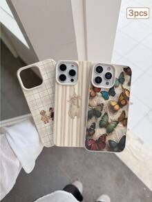 3件裝彩色印花元素 TPU 防震全包覆手機殼 精準保護套 適用於 Apple 11/12/13/14/15/16/17 Pro Max - 彩色 - 查看 4