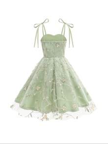 Women Short Dresses - Green - View 6
