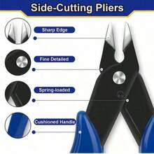 Diagonal Pliers, DIY Nail Clippers, Water Pipe Pliers, Suitable For Electronic Products, Wires, Jewelry And DIY Projects. Electronic Needle Repair Tools, Diagonal Pliers, Diagonal Cutting Pliers. - Slanted Mouth - View 4