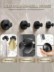 Heavy Duty Suction Cup Hook, Suitable For Shower, Bathroom And Kitchen, No-Drill Wall Mounted Towel Hook, Suitable For Glass, Mirror And Tile, Waterproof And Rust-Proof, For Bath Towels, Bathrobes And Extra Hanging Needs - Multicolor - View 3