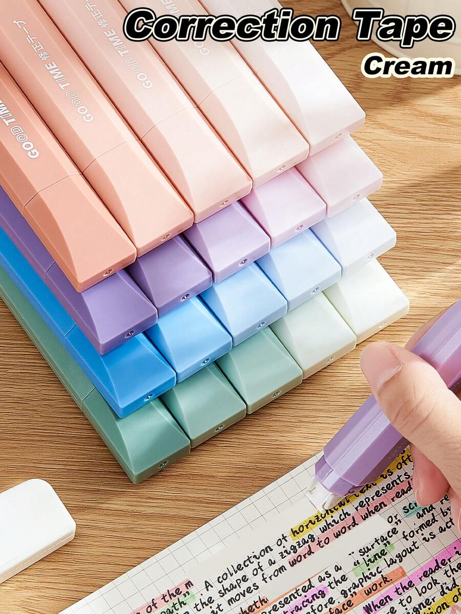 20/10/5 Buah Pita Koreksi Halus & Bebas Kusut untuk Pelajar & Pekerja Kantor, Seri Warna Gradien, Warna Kertas Asli, Tidak Mudah Patah, Mudah Digunakan untuk Sekolah, Musim Kembali ke Sekolah, Belajar, Bekerja, Menulis Jurnal, Mencatat, Ujian, Perlengkapan Rumah & Kantor - Set - View 1