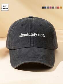 MAKEFGE 1pc Unisex Absolutely Not Embroidered Baseball Cap, High Quality Classic Washed Vintage Baseball Cap, Soft Comfortable Sweat-Absorbent Breathable Outdoor Casual Sports Adjustable Sun Hat - A - View 12