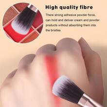 20pcs And 1pc Gift Makeup Brushes Set, Soft Dense Cosmetic Brushes For Foundation Powder Blush Eyeshadow Concealer Contour Highlight, Complete Face & Eye Makeup Brush Kit, Handles For Makeup Beginners And Daily & Party Makeup Application - Multicolor - View 6