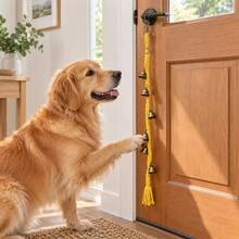 6-Bell Braided Rope Dog Doorbell, Hanging Pet Potty Training And Communication Bells With Metal Hook, Handmade Dog Bell For Door Handle, Suitable For Small, Medium And Large Dogs - Multicolor - View 2