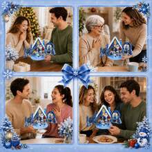 3D Pop-Up Christmas Greeting Card With Envelope, Three-Dimensional Greeting Card, Santa Claus Snow House Pop Up Card Design, Merry Christmas Card, Christmas Gift For Congratulations, Daughter, Son, Friends And Family - Single Piece - View 5