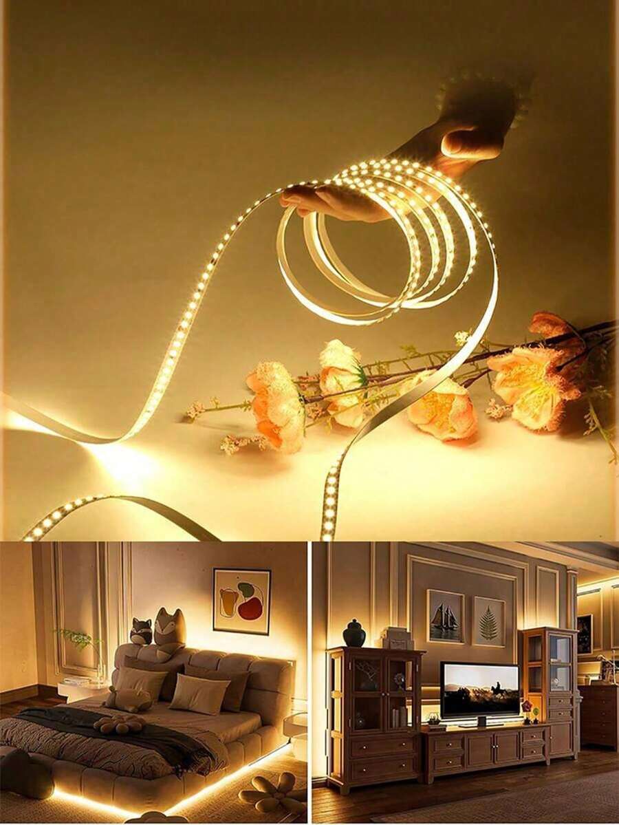 Flexible LED Light Strip, USB Powered, Button Switch Control; Cuttable LED Light Strip, Easy Installation, 10m/5m/3 Meters/2m/1m, Suitable For TV Background, Bedroom, Living Room, Hallway, Kitchen, DIY Decoration