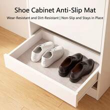 White Polka Dot Grid EVA Drawer Liner, Non-Slip Mat, Kitchen Refrigerator Storage Mat - View 3