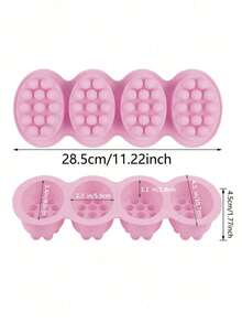 1pc 4-Cavity Oval Silicone Mold Massage Soap Mold Bar Soap Making Tool DIY Handmade Oval Spa Soap Plaster Aromatherapy Decoration Ornament Mold - A - View 5