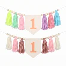 1st Birthday Party Decorations, Baby High Chair Decor, Suitable For Baby Boy And Girl - Multicolor - View 8