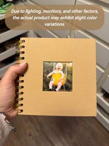 1件 DIY 牛皮紙剪貼簿相簿 - 硬殼手工復古記憶書，適合作為婚禮賓客禮物、週年紀念禮物、畢業紀念品、父親節禮物、手工剪貼簿、夏季手工藝、7月4日裝飾與珍貴回憶 - 多色 - 查看 3