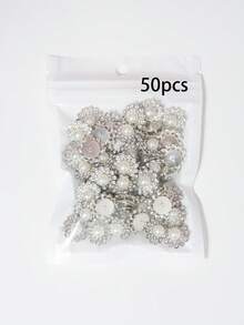 50/100/200顆/組 13.8mm 水鑽珠，時尚多色水鑽裝飾珠，適用於手工藝製作，多色向日葵、雙色水鑽向日葵、手工縫製向日葵，DIY手工水鑽花朵 - 13.8mm太陽花 - 查看 27